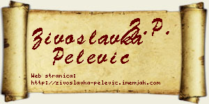 Živoslavka Pelević vizit kartica